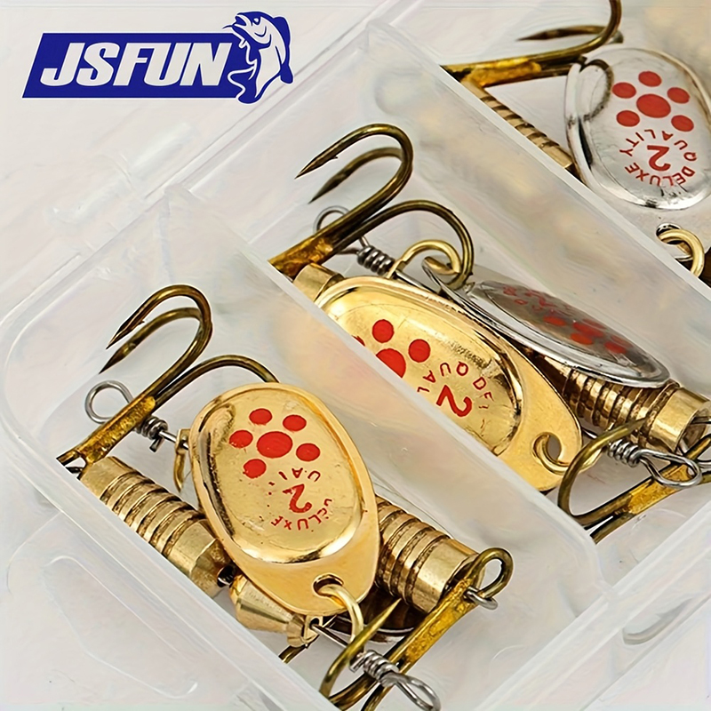 Fishing Lure Blade Bait - JSFUN Ensemble de 10 leurres rotatifs