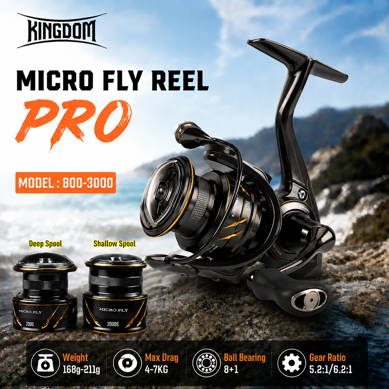 Shimano Reel Stradic - Moulinet de pêche spinning Kingdom Micro