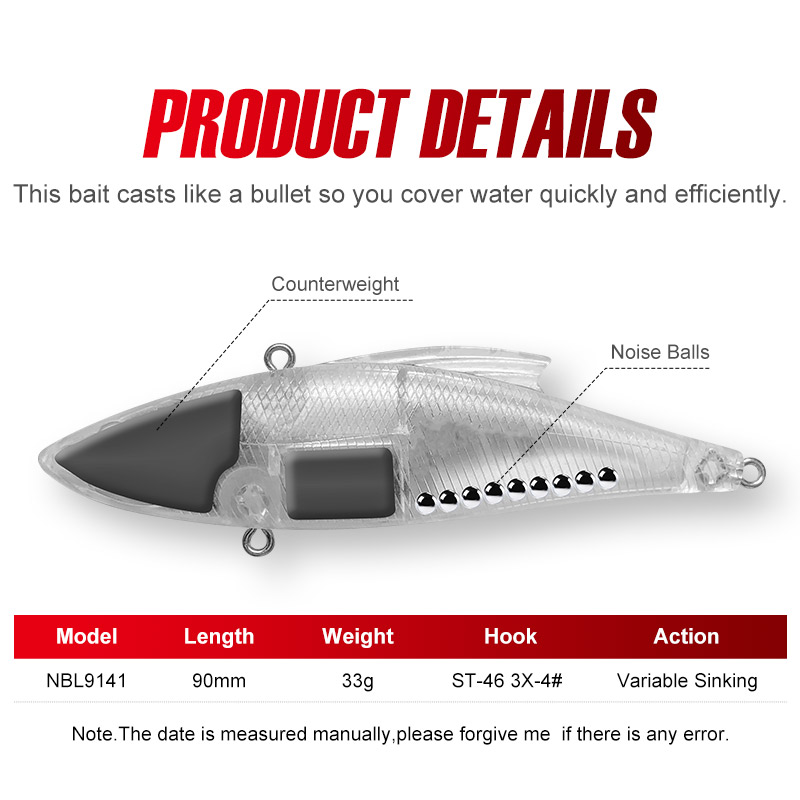 Noeby 3 Pièces 90mm 33g Vibes  - Fishing Lure Crankbait avis et prix