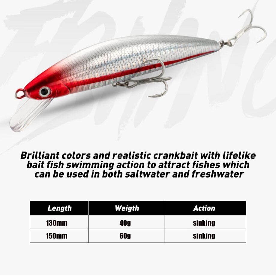 Leurre méné rigide coulant ave - Fishing Lure Jerkbait avis et prix