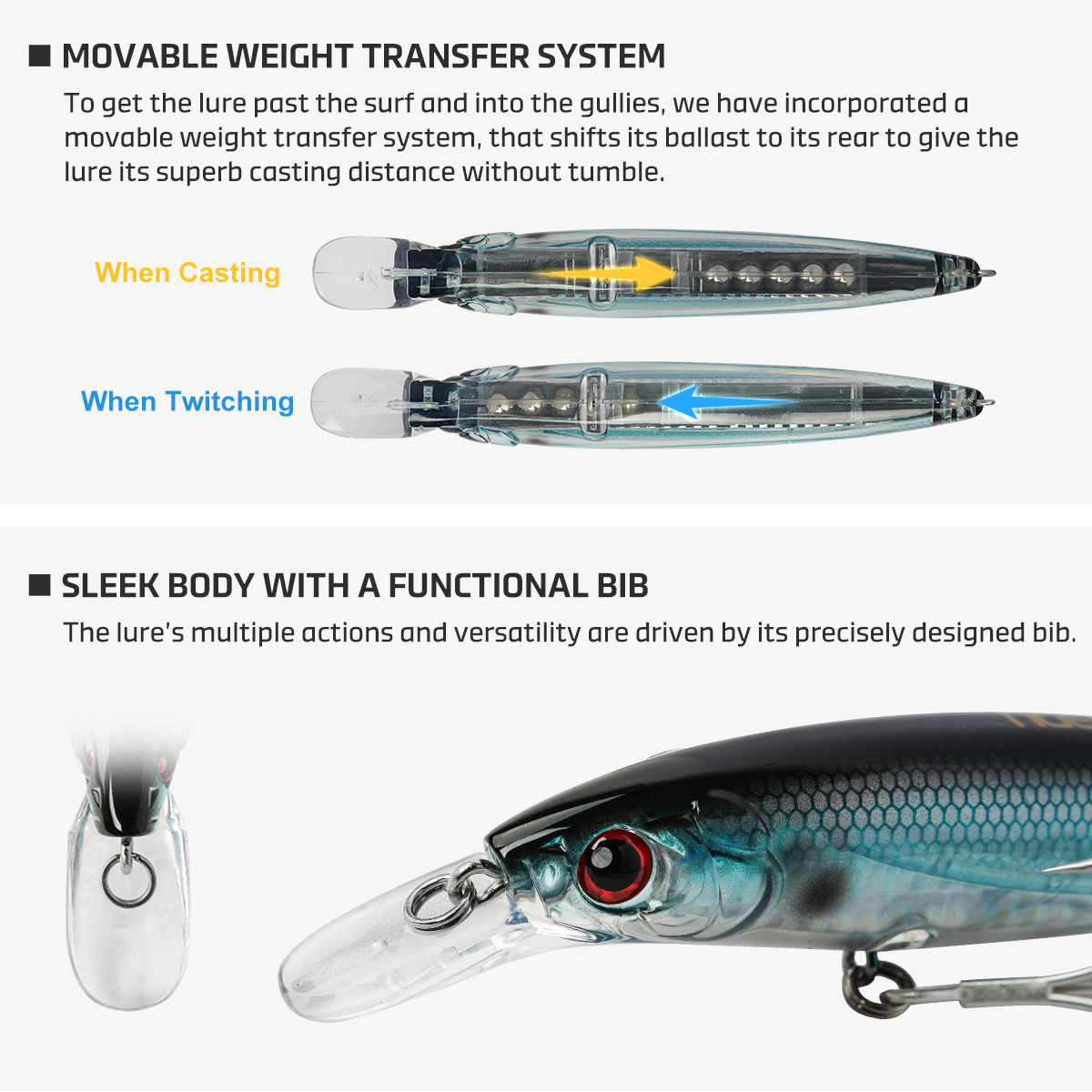 Noeby 100mmm 14g 120mm 22g Jer - Fishing Lure Jerkbait avis et prix